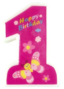 1 Candle - My First Birthday - Pink